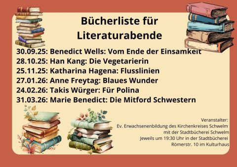 Bücherliste für Literaturabende